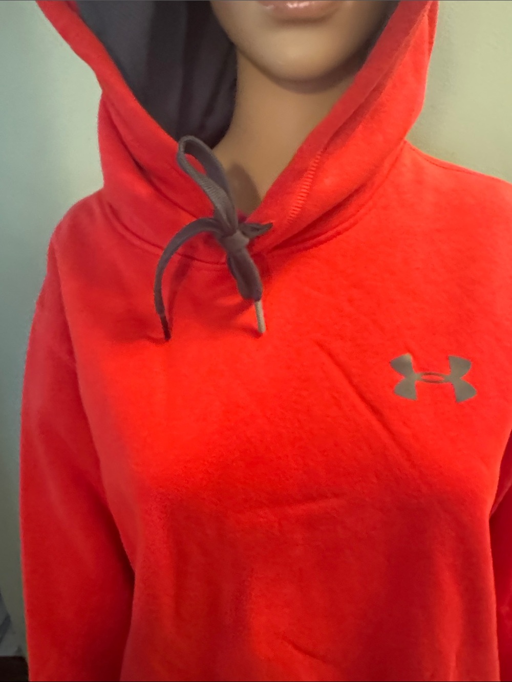 Under Armour Red Pullover Hoodie with Front Pocket - Picture 6 of 6